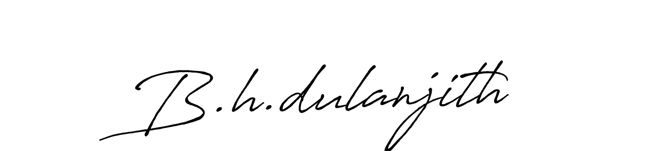 Use a signature maker to create a handwritten signature online. With this signature software, you can design (Antro_Vectra_Bolder) your own signature for name B.h.dulanjith. B.h.dulanjith signature style 7 images and pictures png