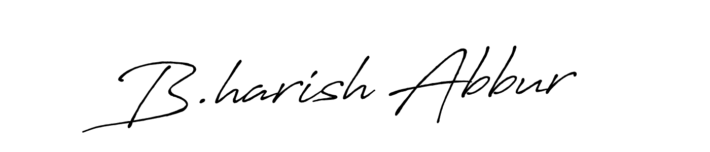 How to make B.harish Abbur name signature. Use Antro_Vectra_Bolder style for creating short signs online. This is the latest handwritten sign. B.harish Abbur signature style 7 images and pictures png