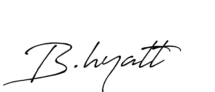 How to make B.hyatt name signature. Use Antro_Vectra_Bolder style for creating short signs online. This is the latest handwritten sign. B.hyatt signature style 7 images and pictures png