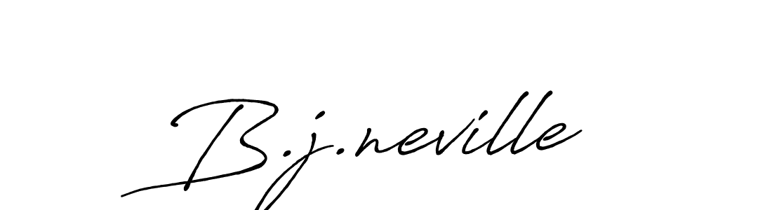 Create a beautiful signature design for name B.j.neville. With this signature (Antro_Vectra_Bolder) fonts, you can make a handwritten signature for free. B.j.neville signature style 7 images and pictures png