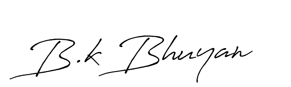 How to make B.k Bhuyan signature? Antro_Vectra_Bolder is a professional autograph style. Create handwritten signature for B.k Bhuyan name. B.k Bhuyan signature style 7 images and pictures png