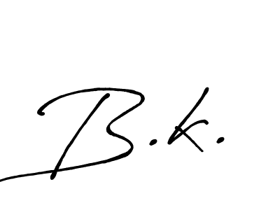 The best way (Antro_Vectra_Bolder) to make a short signature is to pick only two or three words in your name. The name B.k. include a total of six letters. For converting this name. B.k. signature style 7 images and pictures png