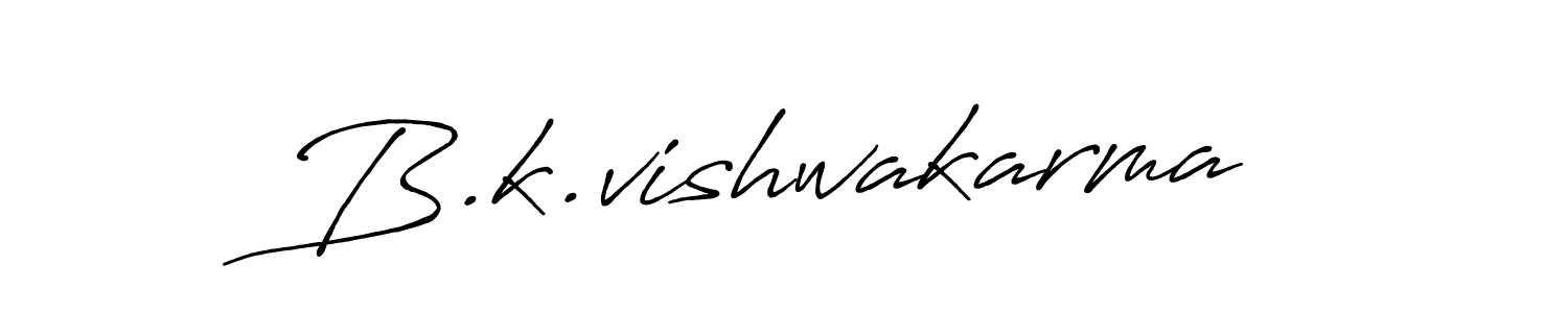 Design your own signature with our free online signature maker. With this signature software, you can create a handwritten (Antro_Vectra_Bolder) signature for name B.k.vishwakarma. B.k.vishwakarma signature style 7 images and pictures png