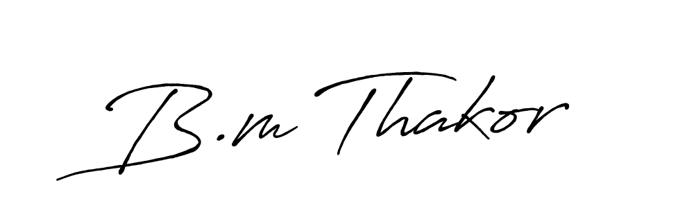 How to make B.m Thakor signature? Antro_Vectra_Bolder is a professional autograph style. Create handwritten signature for B.m Thakor name. B.m Thakor signature style 7 images and pictures png
