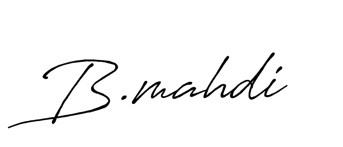 Design your own signature with our free online signature maker. With this signature software, you can create a handwritten (Antro_Vectra_Bolder) signature for name B.mahdi. B.mahdi signature style 7 images and pictures png