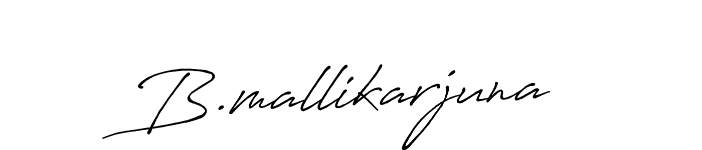Use a signature maker to create a handwritten signature online. With this signature software, you can design (Antro_Vectra_Bolder) your own signature for name B.mallikarjuna. B.mallikarjuna signature style 7 images and pictures png