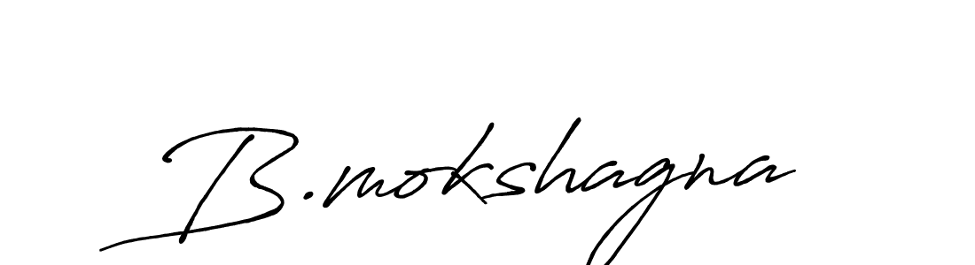 How to make B.mokshagna name signature. Use Antro_Vectra_Bolder style for creating short signs online. This is the latest handwritten sign. B.mokshagna signature style 7 images and pictures png