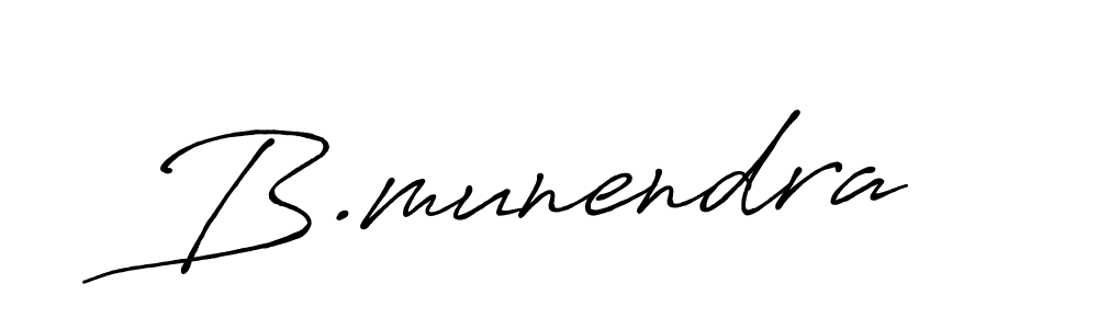 Use a signature maker to create a handwritten signature online. With this signature software, you can design (Antro_Vectra_Bolder) your own signature for name B.munendra. B.munendra signature style 7 images and pictures png