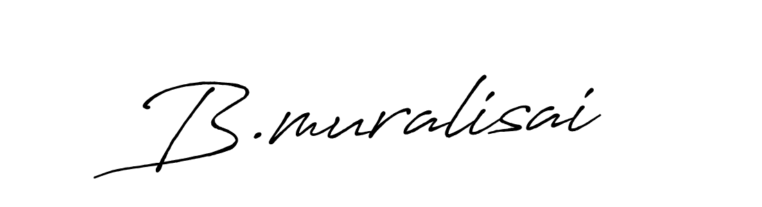 Also we have B.muralisai name is the best signature style. Create professional handwritten signature collection using Antro_Vectra_Bolder autograph style. B.muralisai signature style 7 images and pictures png