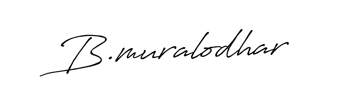 Use a signature maker to create a handwritten signature online. With this signature software, you can design (Antro_Vectra_Bolder) your own signature for name B.muralodhar. B.muralodhar signature style 7 images and pictures png