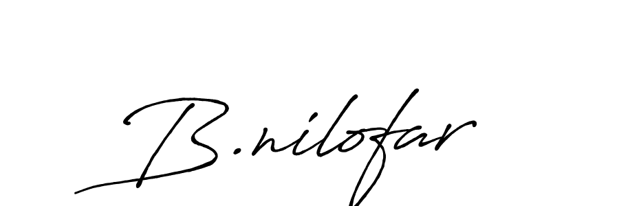 Create a beautiful signature design for name B.nilofar. With this signature (Antro_Vectra_Bolder) fonts, you can make a handwritten signature for free. B.nilofar signature style 7 images and pictures png