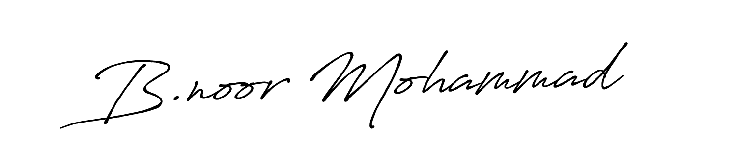 Design your own signature with our free online signature maker. With this signature software, you can create a handwritten (Antro_Vectra_Bolder) signature for name B.noor Mohammad. B.noor Mohammad signature style 7 images and pictures png