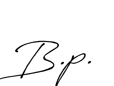 Create a beautiful signature design for name B.p.. With this signature (Antro_Vectra_Bolder) fonts, you can make a handwritten signature for free. B.p. signature style 7 images and pictures png