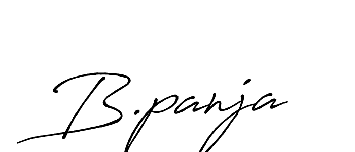 Make a beautiful signature design for name B.panja. With this signature (Antro_Vectra_Bolder) style, you can create a handwritten signature for free. B.panja signature style 7 images and pictures png