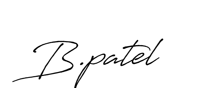 Create a beautiful signature design for name B.patel. With this signature (Antro_Vectra_Bolder) fonts, you can make a handwritten signature for free. B.patel signature style 7 images and pictures png