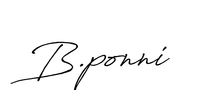 Create a beautiful signature design for name B.ponni. With this signature (Antro_Vectra_Bolder) fonts, you can make a handwritten signature for free. B.ponni signature style 7 images and pictures png