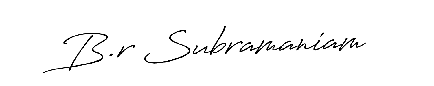 You should practise on your own different ways (Antro_Vectra_Bolder) to write your name (B.r Subramaniam) in signature. don't let someone else do it for you. B.r Subramaniam signature style 7 images and pictures png