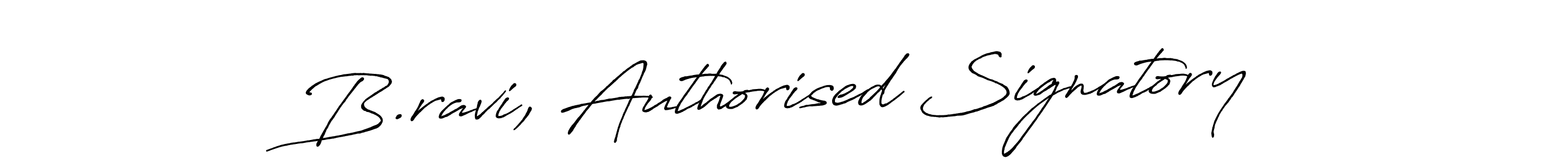 Antro_Vectra_Bolder is a professional signature style that is perfect for those who want to add a touch of class to their signature. It is also a great choice for those who want to make their signature more unique. Get B.ravi, Authorised Signatory name to fancy signature for free. B.ravi, Authorised Signatory signature style 7 images and pictures png