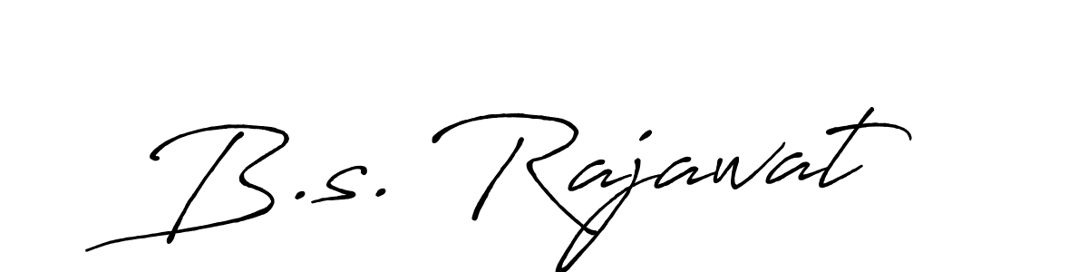 Make a beautiful signature design for name B.s. Rajawat. With this signature (Antro_Vectra_Bolder) style, you can create a handwritten signature for free. B.s. Rajawat signature style 7 images and pictures png