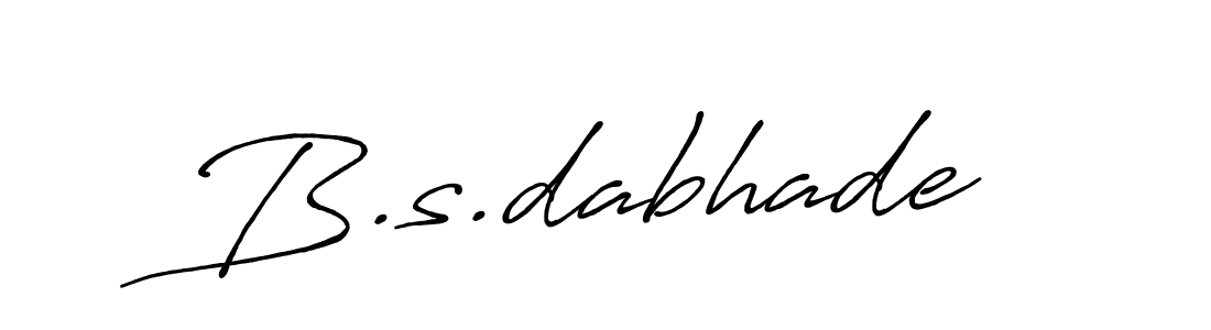 The best way (Antro_Vectra_Bolder) to make a short signature is to pick only two or three words in your name. The name B.s.dabhade include a total of six letters. For converting this name. B.s.dabhade signature style 7 images and pictures png