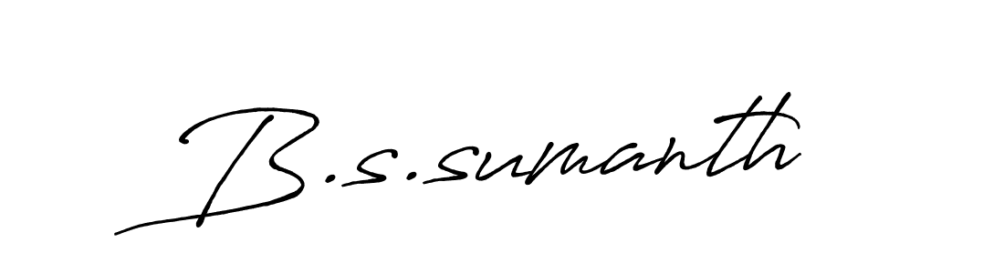 How to make B.s.sumanth signature? Antro_Vectra_Bolder is a professional autograph style. Create handwritten signature for B.s.sumanth name. B.s.sumanth signature style 7 images and pictures png