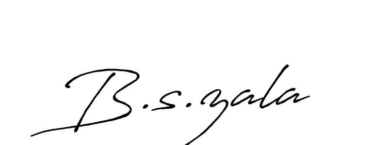 Design your own signature with our free online signature maker. With this signature software, you can create a handwritten (Antro_Vectra_Bolder) signature for name B.s.zala. B.s.zala signature style 7 images and pictures png