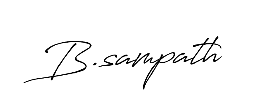 B.sampath stylish signature style. Best Handwritten Sign (Antro_Vectra_Bolder) for my name. Handwritten Signature Collection Ideas for my name B.sampath. B.sampath signature style 7 images and pictures png