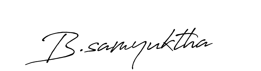 Design your own signature with our free online signature maker. With this signature software, you can create a handwritten (Antro_Vectra_Bolder) signature for name B.samyuktha. B.samyuktha signature style 7 images and pictures png