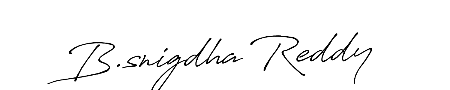 Use a signature maker to create a handwritten signature online. With this signature software, you can design (Antro_Vectra_Bolder) your own signature for name B.snigdha Reddy. B.snigdha Reddy signature style 7 images and pictures png