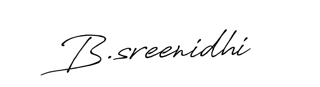 It looks lik you need a new signature style for name B.sreenidhi. Design unique handwritten (Antro_Vectra_Bolder) signature with our free signature maker in just a few clicks. B.sreenidhi signature style 7 images and pictures png