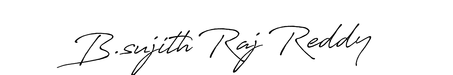 Design your own signature with our free online signature maker. With this signature software, you can create a handwritten (Antro_Vectra_Bolder) signature for name B.sujith Raj Reddy. B.sujith Raj Reddy signature style 7 images and pictures png