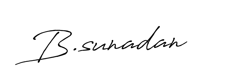 Make a beautiful signature design for name B.sunadan. With this signature (Antro_Vectra_Bolder) style, you can create a handwritten signature for free. B.sunadan signature style 7 images and pictures png