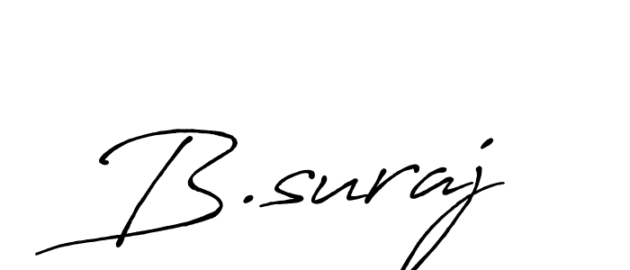 Make a beautiful signature design for name B.suraj. With this signature (Antro_Vectra_Bolder) style, you can create a handwritten signature for free. B.suraj signature style 7 images and pictures png