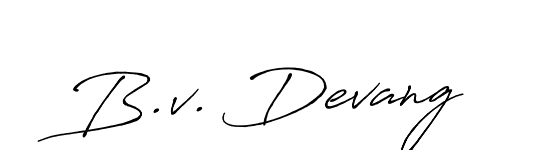 How to make B.v. Devang signature? Antro_Vectra_Bolder is a professional autograph style. Create handwritten signature for B.v. Devang name. B.v. Devang signature style 7 images and pictures png