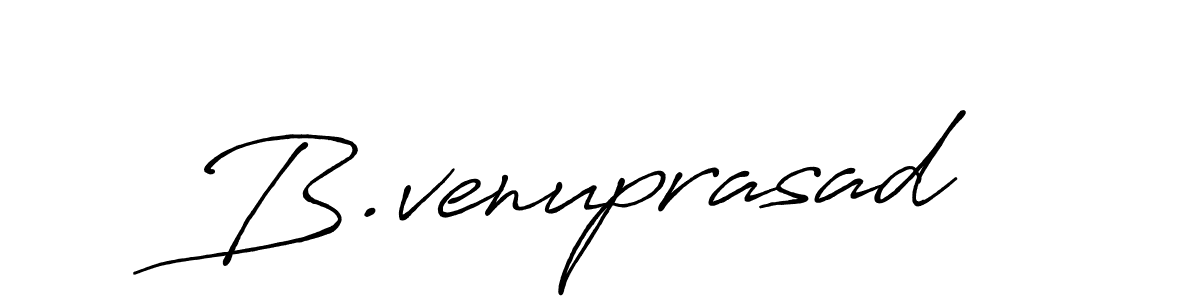 Use a signature maker to create a handwritten signature online. With this signature software, you can design (Antro_Vectra_Bolder) your own signature for name B.venuprasad. B.venuprasad signature style 7 images and pictures png