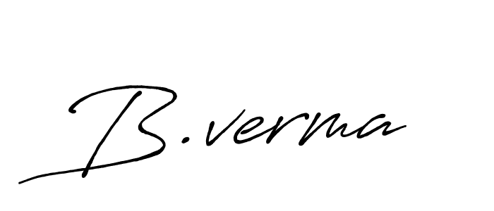 Create a beautiful signature design for name B.verma. With this signature (Antro_Vectra_Bolder) fonts, you can make a handwritten signature for free. B.verma signature style 7 images and pictures png