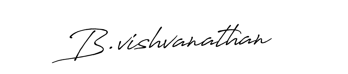 Create a beautiful signature design for name B.vishvanathan. With this signature (Antro_Vectra_Bolder) fonts, you can make a handwritten signature for free. B.vishvanathan signature style 7 images and pictures png