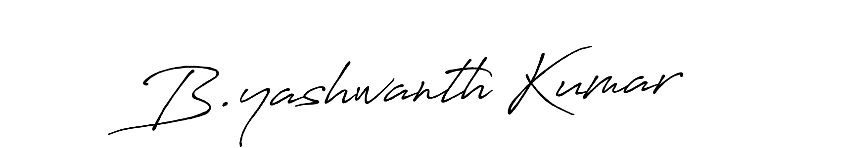 How to make B.yashwanth Kumar name signature. Use Antro_Vectra_Bolder style for creating short signs online. This is the latest handwritten sign. B.yashwanth Kumar signature style 7 images and pictures png