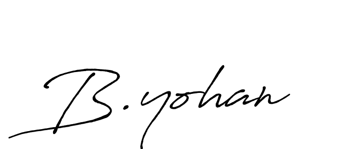 How to make B.yohan name signature. Use Antro_Vectra_Bolder style for creating short signs online. This is the latest handwritten sign. B.yohan signature style 7 images and pictures png