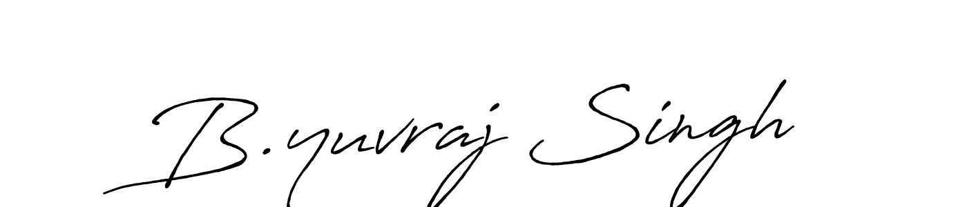 Create a beautiful signature design for name B.yuvraj Singh. With this signature (Antro_Vectra_Bolder) fonts, you can make a handwritten signature for free. B.yuvraj Singh signature style 7 images and pictures png