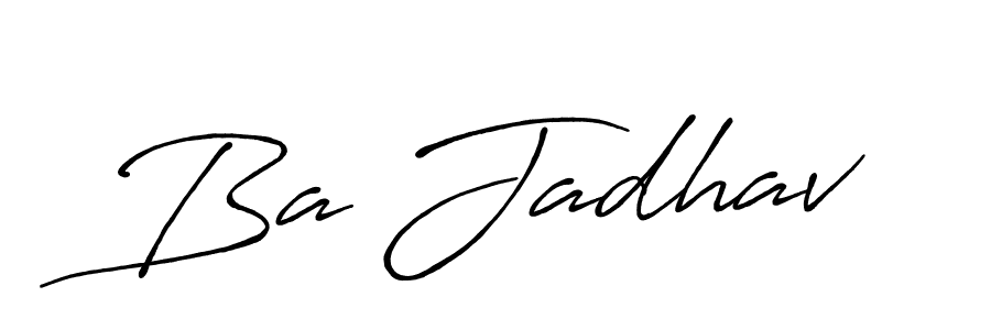 if you are searching for the best signature style for your name Ba Jadhav. so please give up your signature search. here we have designed multiple signature styles  using Antro_Vectra_Bolder. Ba Jadhav signature style 7 images and pictures png
