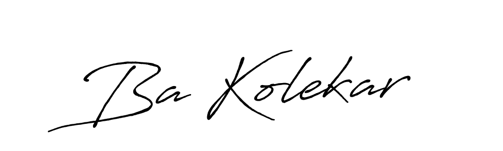 How to make Ba Kolekar signature? Antro_Vectra_Bolder is a professional autograph style. Create handwritten signature for Ba Kolekar name. Ba Kolekar signature style 7 images and pictures png