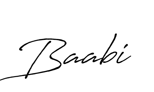 Create a beautiful signature design for name Baabi. With this signature (Antro_Vectra_Bolder) fonts, you can make a handwritten signature for free. Baabi signature style 7 images and pictures png