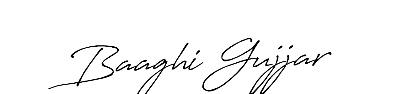 How to make Baaghi Gujjar name signature. Use Antro_Vectra_Bolder style for creating short signs online. This is the latest handwritten sign. Baaghi Gujjar signature style 7 images and pictures png