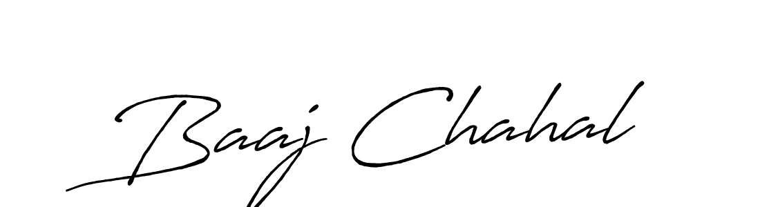 Design your own signature with our free online signature maker. With this signature software, you can create a handwritten (Antro_Vectra_Bolder) signature for name Baaj Chahal. Baaj Chahal signature style 7 images and pictures png