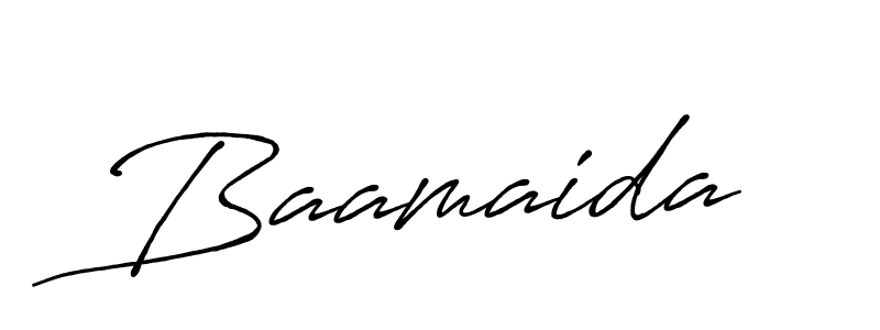 Use a signature maker to create a handwritten signature online. With this signature software, you can design (Antro_Vectra_Bolder) your own signature for name Baamaida. Baamaida signature style 7 images and pictures png