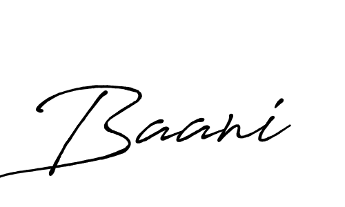 Create a beautiful signature design for name Baani. With this signature (Antro_Vectra_Bolder) fonts, you can make a handwritten signature for free. Baani signature style 7 images and pictures png