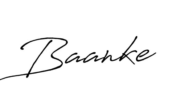 Use a signature maker to create a handwritten signature online. With this signature software, you can design (Antro_Vectra_Bolder) your own signature for name Baanke. Baanke signature style 7 images and pictures png