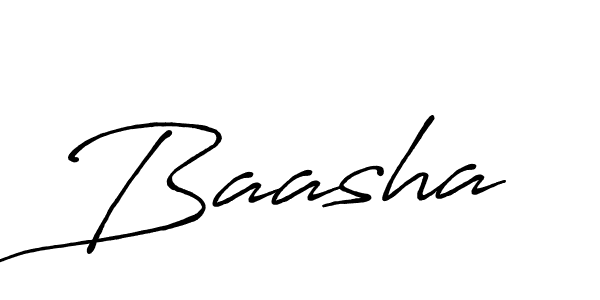 Use a signature maker to create a handwritten signature online. With this signature software, you can design (Antro_Vectra_Bolder) your own signature for name Baasha. Baasha signature style 7 images and pictures png