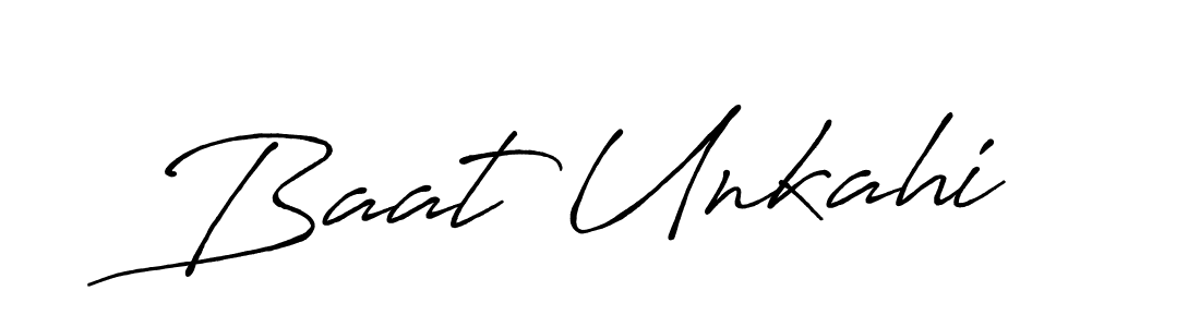 if you are searching for the best signature style for your name Baat Unkahi. so please give up your signature search. here we have designed multiple signature styles  using Antro_Vectra_Bolder. Baat Unkahi signature style 7 images and pictures png